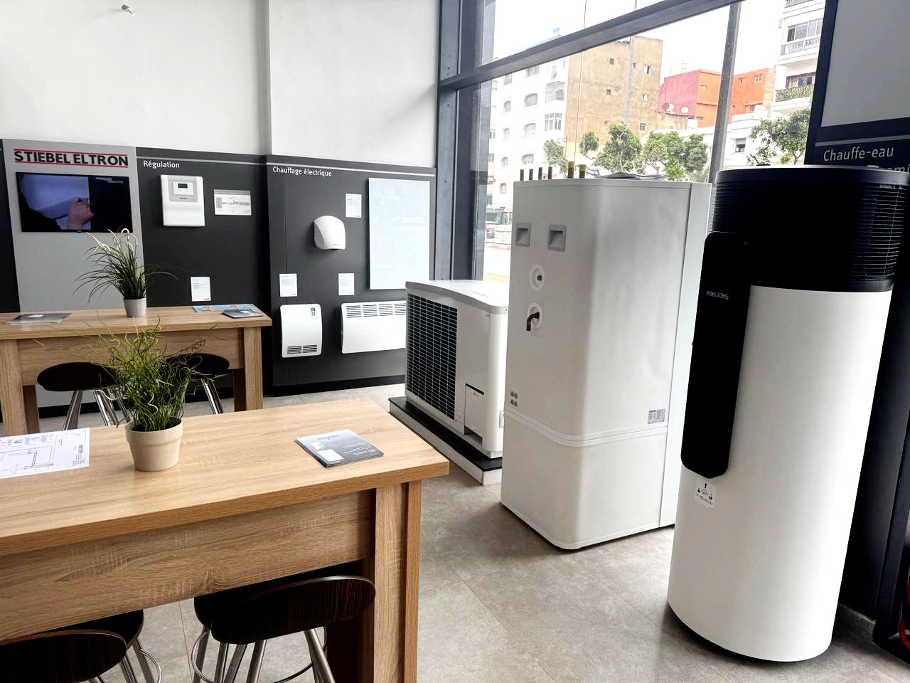 Showroom Menipex — appareils Stiebel Eltron d'origine